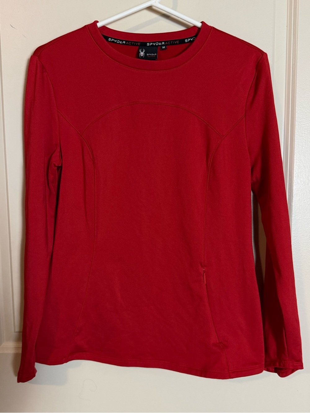 Spyder Red Long Sleeve Performance Crewneck